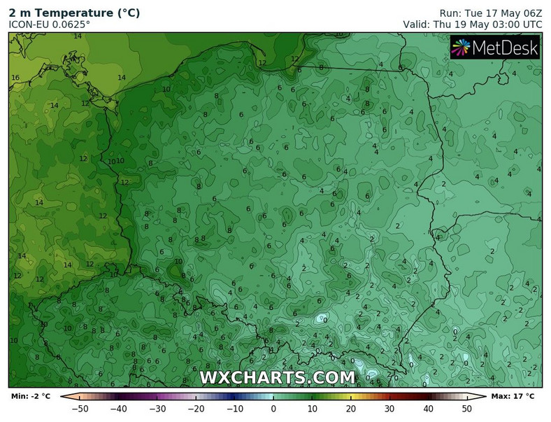 Nad ranem lokalnie wystąpią jeszcze słabe przymrozki