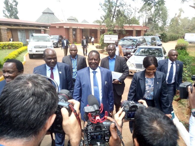 Former PM Raila Odinga during a past visit to Bomas of Kenya. President Uhuru Kenyatta invites 4700 Kenyans to unveiling of Building Bridges Initiative (BBI) report at Bomas of Kenya on Wednesday