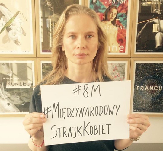Magdalena Cielecka popiera Strajk Kobiet 8 marca / zdjęcie z profiul Strajk Kobiet