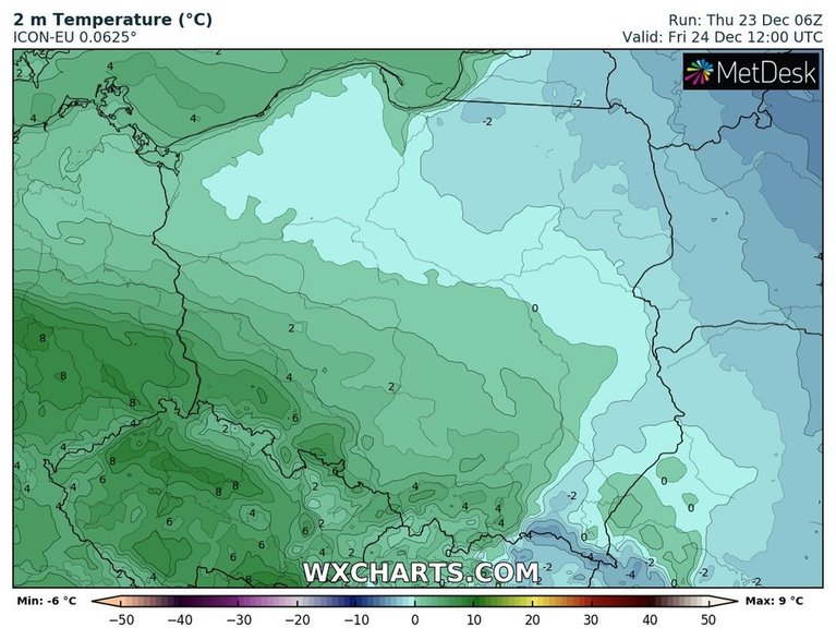 Na Podlasiu mróz, a na Dolnym Śląsku 6-8 st. C