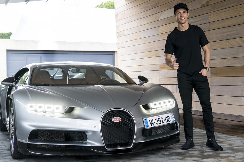 Cristiano Ronaldo i Bugatti Chiron