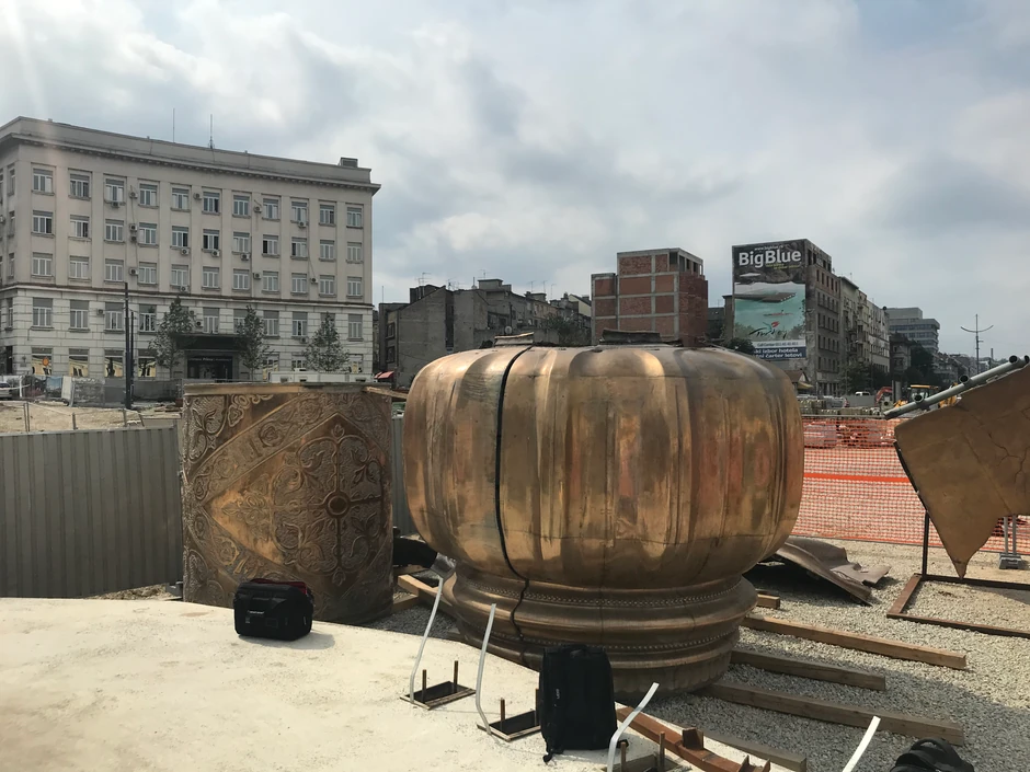 Postavljanje spomenika Stefanu Nemanji