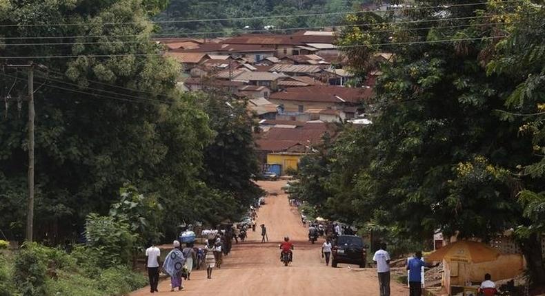 A general view of the town of Juaboso is seen in Ghana June 18, 2014. Picture taken June 18, 2014. REUTERS/ Thierry Gouegnon (GHANA - Tags: SOCIETY)