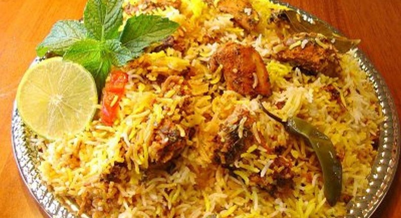 Kenyan style chicken biryani