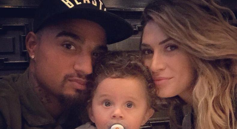 Kevin-Prince Boateng and his wife