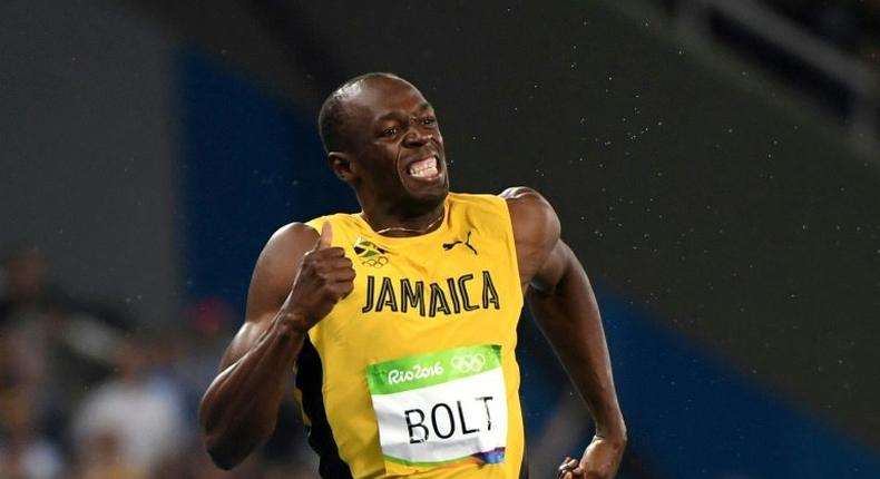 Jamaica's Usain Bolt runs to win the Men's 200m Final during the athletics event at the Rio 2016 Olympic Games August 18, 2016