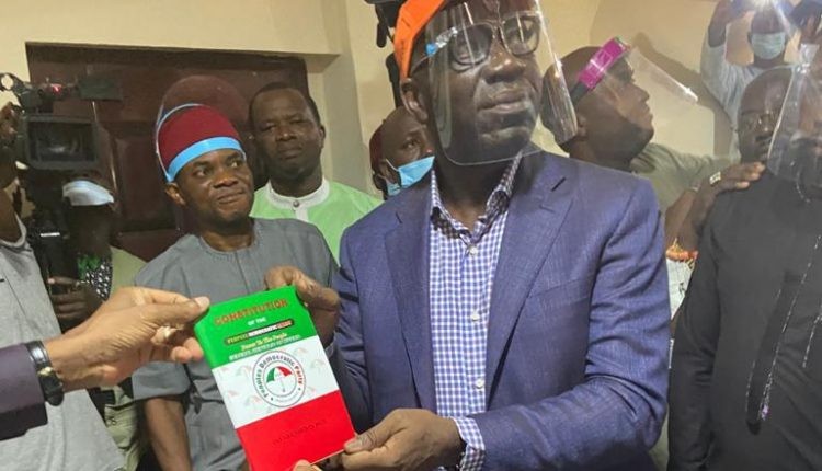  Gov. Godwin Obaseki of Edo State left the APC for the PDP on Friday, June 19, 2020. (Twitter/GovWike)