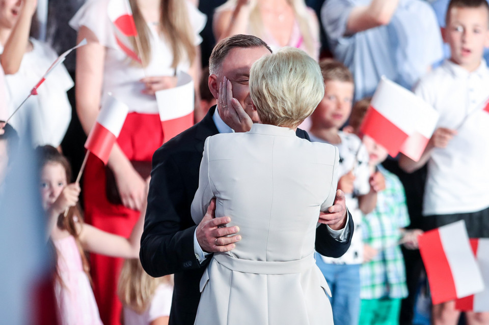 Agata Kornhauser-Duda i Andrzej Duda w Łowiczu