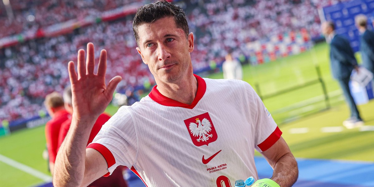 Robert Lewandowski uczestniczył w poniedziałkowej konferencji prasowej. 