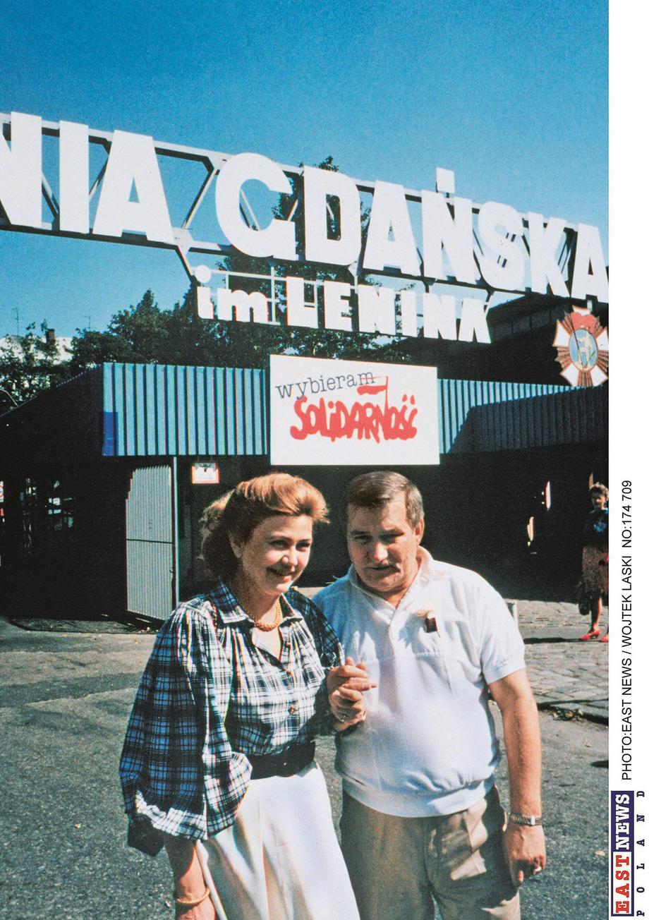 Barbara Piasecka-Johnson razem z Lechem Wałęsą. 