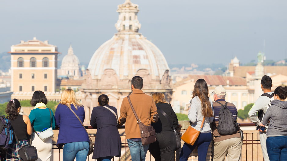Turyści w Rzymie