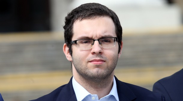 Piotr Mazurek podczas konferencji radnych PiS, Warszawa, 23 lipca 2020 r.
