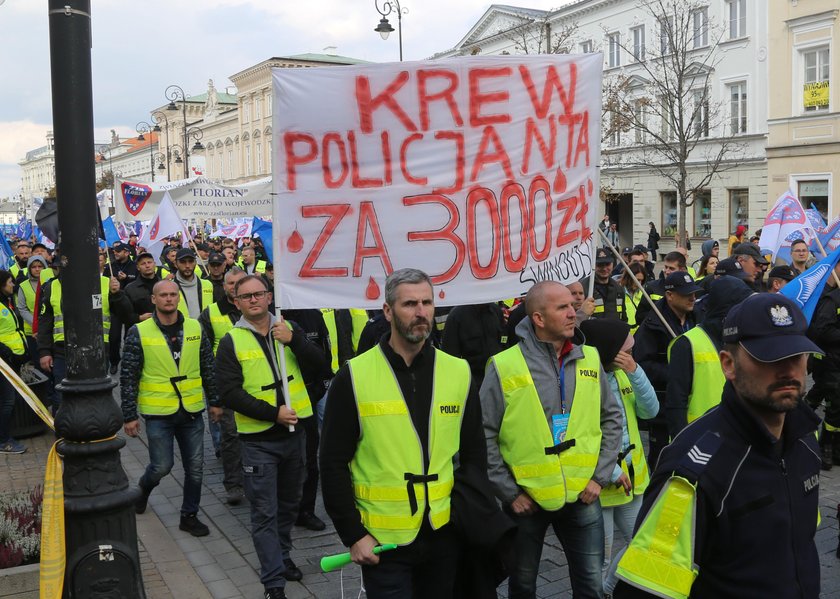 Kosztowny protest policjantów