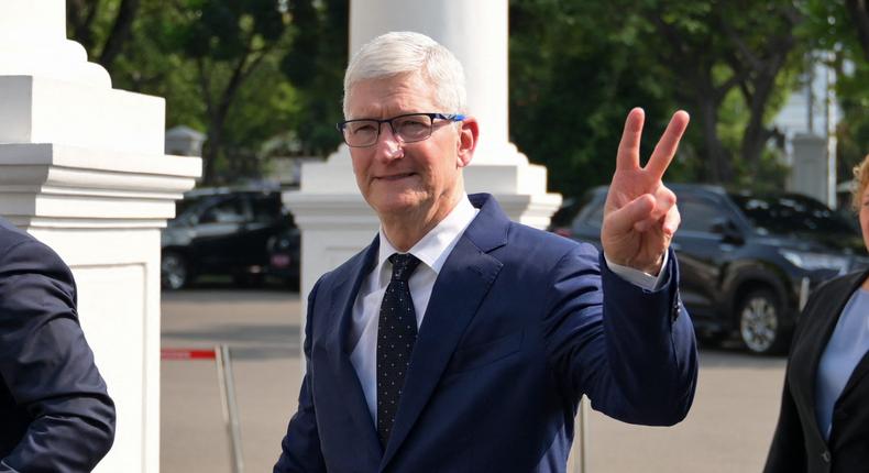 Apple CEO Tim Cook is visiting Indonesia.BAY ISMOYO