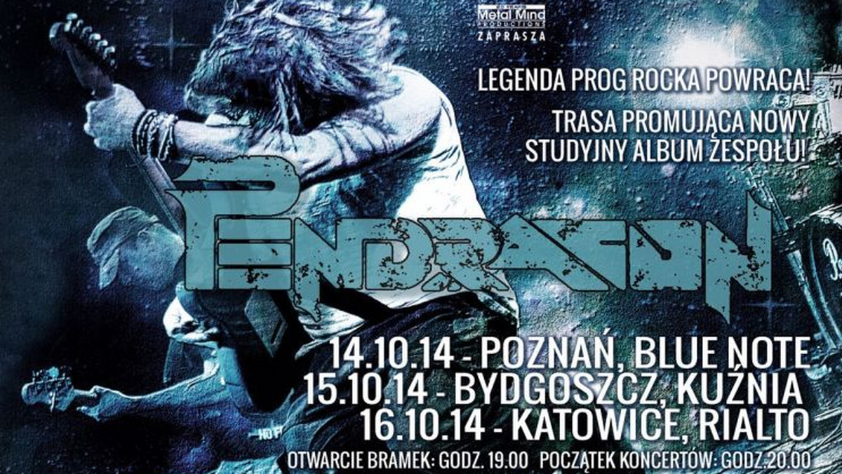 Pendragon, jeden z najbardziej zasłużonych zespołów prog-rockowych po raz kolejny zawita do Polski. W październiku Pendragon zagra w Polsce trzy koncerty.