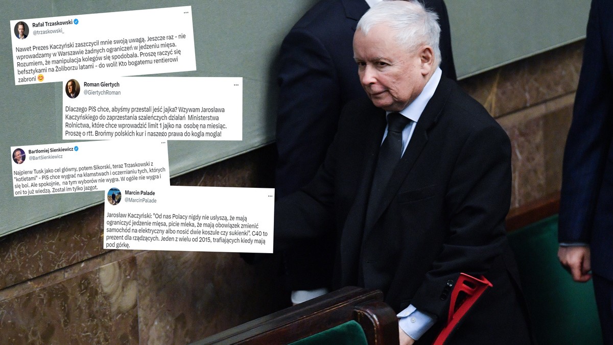 Trzaskowski wyśmiał Kaczyńskiego. "Proszę się raczyć befsztykami do woli"