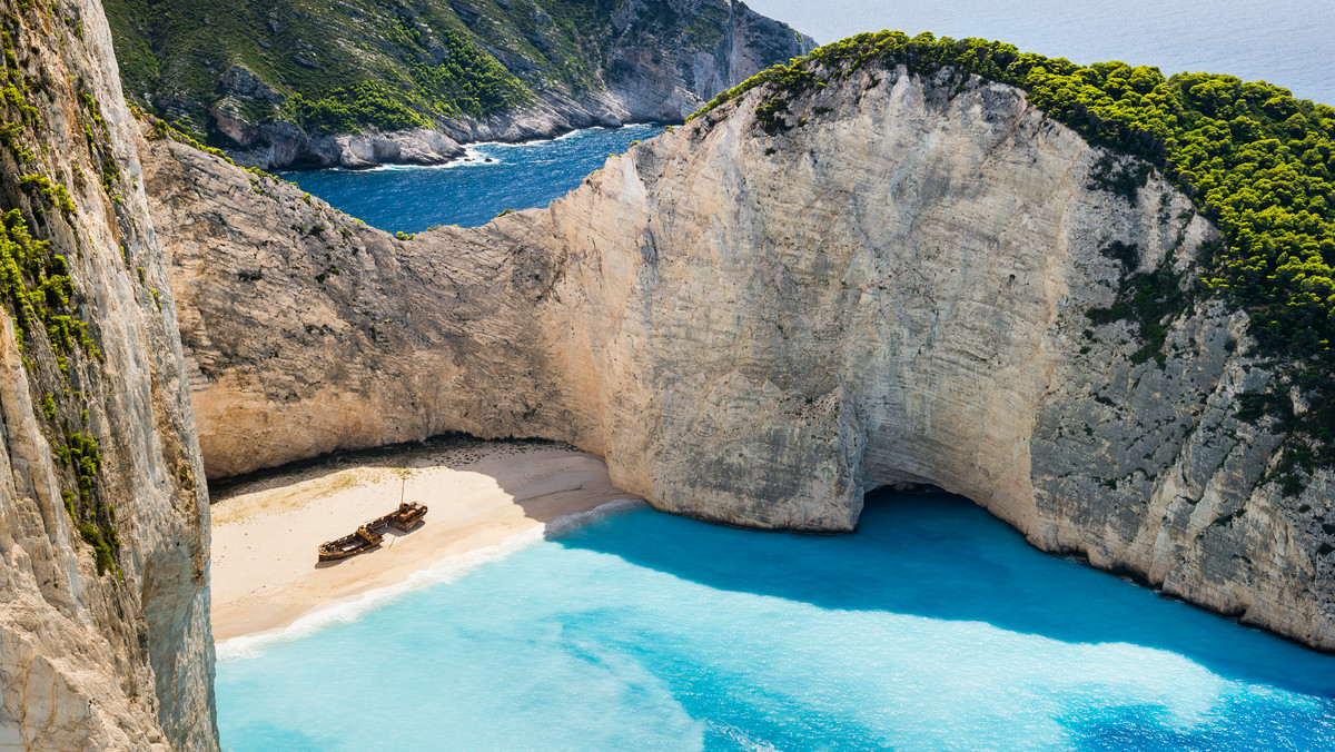 Runęła skalna ściana nad Zatoką Wraku na Zakynthos