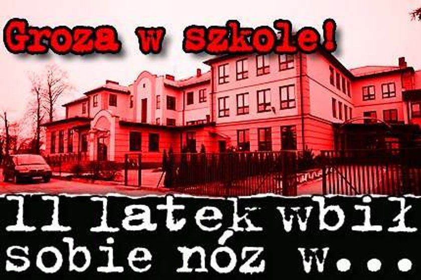 Groza w szkole! 11-latek wbił sobie nóż w ciało