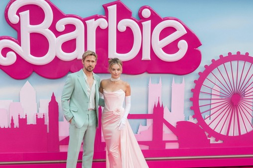 Margot Robbie i Ryan Gosling na europejskiej premierze filmu Barbie