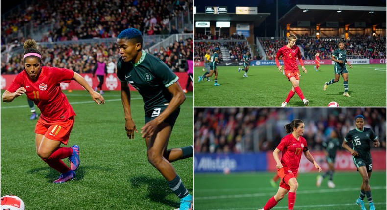 The Super Falcons of Nigeria recorded a 1-2 victory away against Canada in Langford
