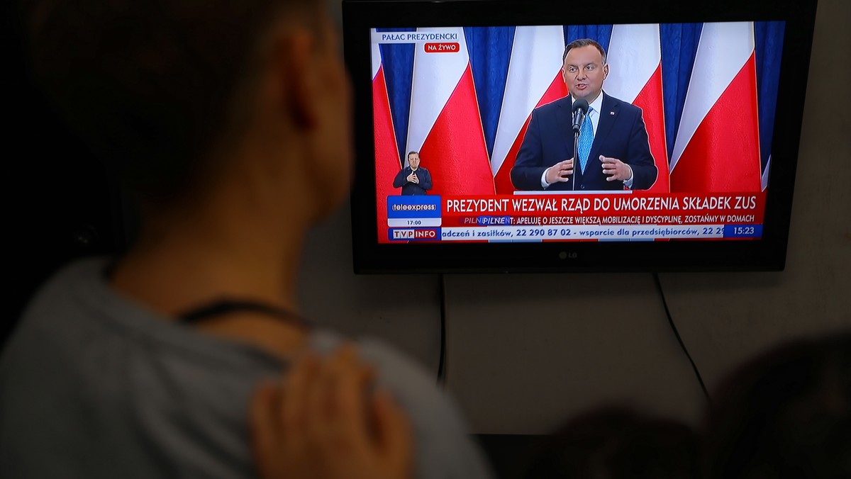 Andrzej Duda przemawia w telewizji