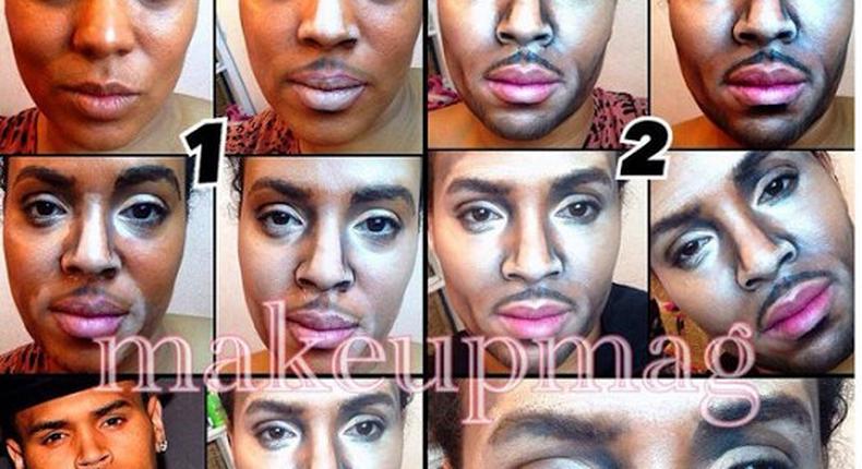Make-up of Chris Brown