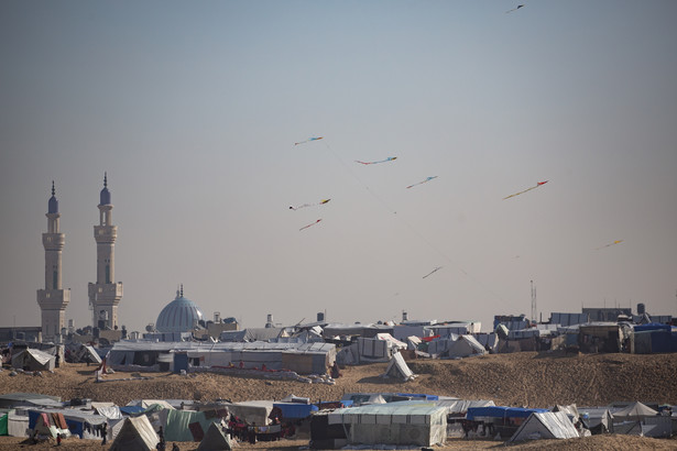 Obóz dla wewnętrznie przesiedlonych uchodźców w Rafah