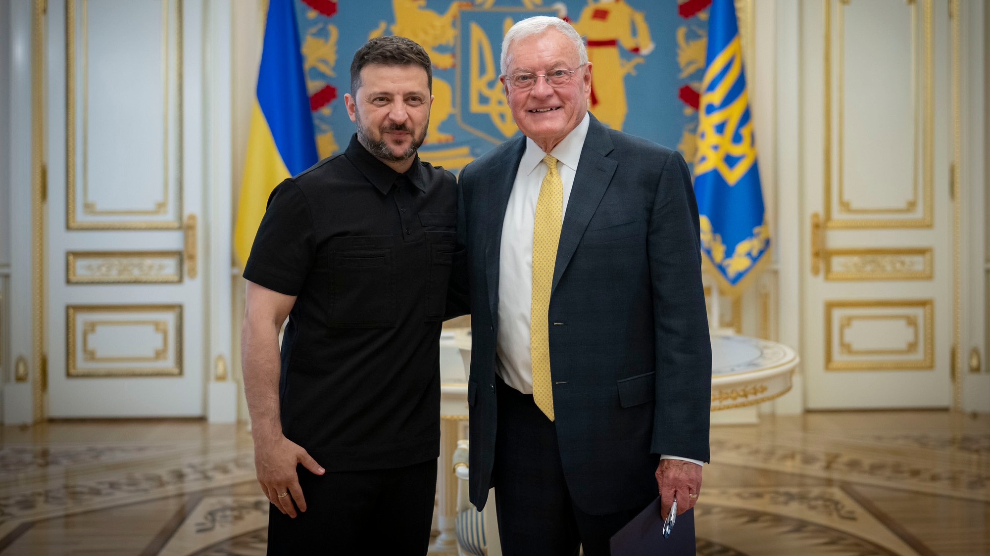 Ukrajinský prezident Volodymyr Zelenskyj prijal osobitného vyslanca amerického prezidenta pre Ukrajinu Keitha Kellogga, 14. júla 2025.