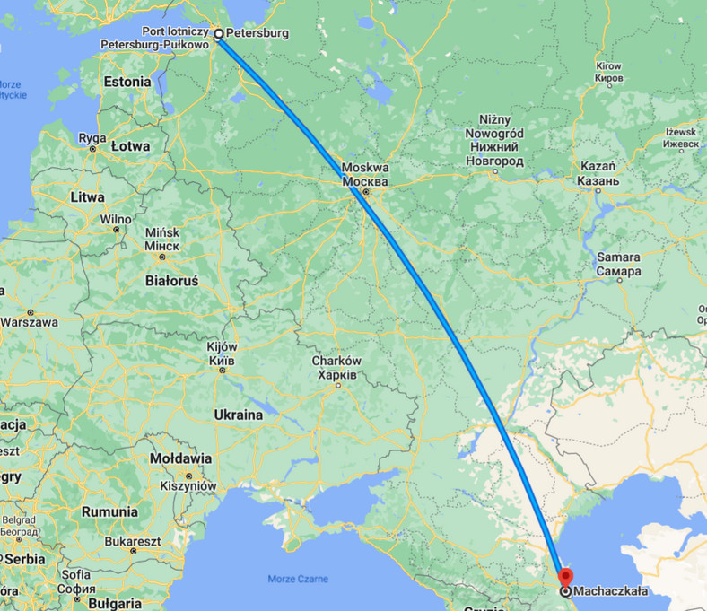 Lot z Petersburga do Moskwy nie powinien trwać dłużej niż 4 godz.