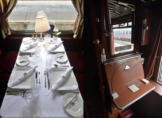Głównym organizatorem podróży MAV Nosztalgia Ltd. W przedsięwzięcie zaangażowane są też brytyjskie biuro podróży Golden Eagle i Danube Express.

<br>Na zdjęciu widok stolika w wagonie restauracyjnym i widok łazienki w wagonie sypialnym <br><br> EPA / ZOLTAN MATHE WĘGRY OUT Dostawca: PAP / EPA