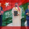 Predsednik Turske Redžep Tajip Erdogan, saudijski prestolonaslednik Muhamed bin Salman i pakistanski premijer Šehbaz Šarif potpisali su 7. avgusta 2026. u Meki vojni savez | Foto: Reuters