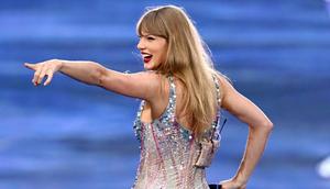 Taylor Swift performing on stage at Wembley Stadium for the London leg of The Eras Tour.Kate Green/Getty Images