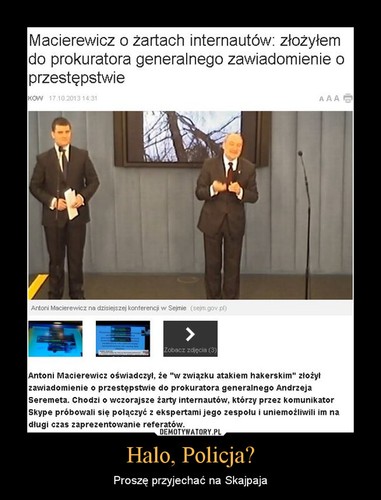 Internauci śmieją się z konferencji Antoniego Macierewicza. Memy