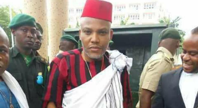 Nnamdi Kanu in Idoma attire