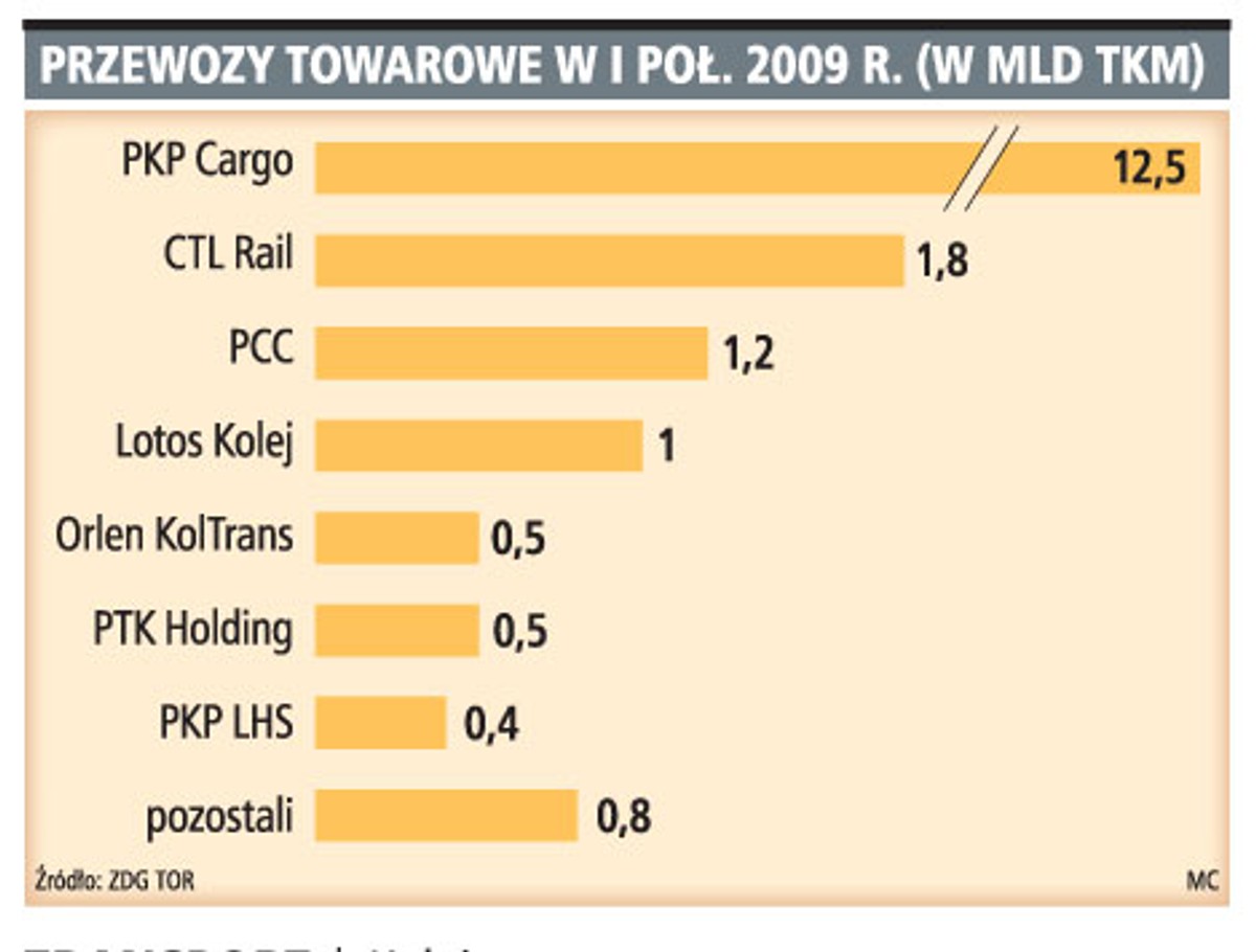 Przewozy towarowe w I poł. 2009 r.