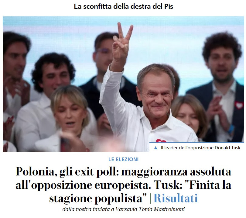 "La Repubblica" o wyborach w Polsce