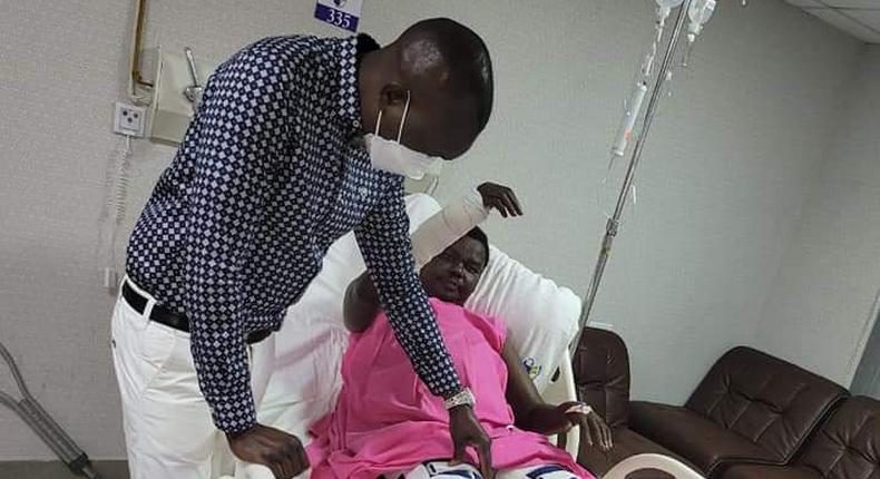 MP Oscar Sudi visits former Ainabkoi Member of Parliament William Chepkut is Hospital 