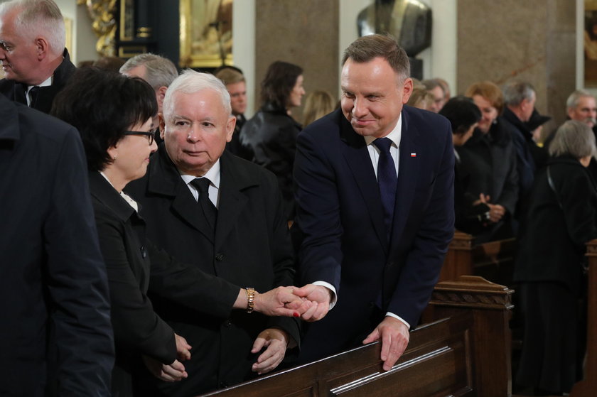 Politycy na pogrzebie Kornela Morawieckiego