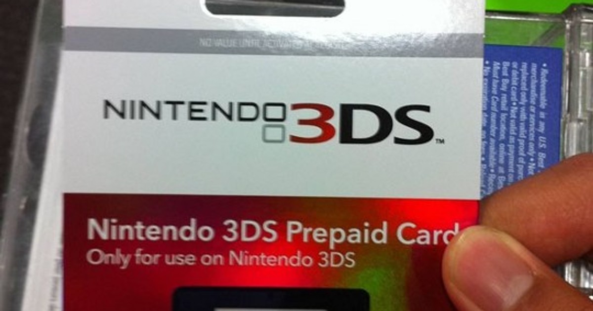 Nintendo wprowadza karty prepaid do 3DSa