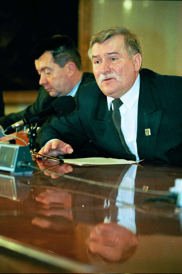 Lech Wałęsa w 1995 roku, fot. Sławomir Kamiński/Agencja Gazeta