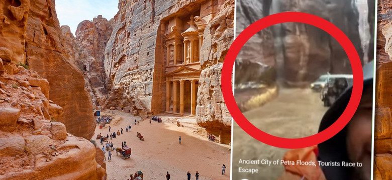Jordania: z powodu powodzi ewakuowano turystów z ruin pustynnego miasta Petra