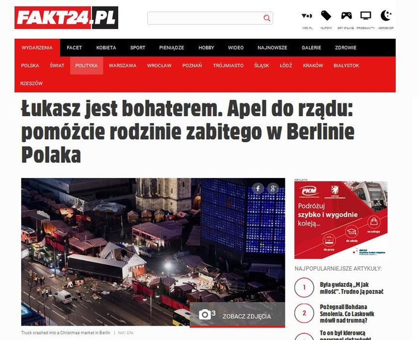 Fakt apelował do władz, by rodzina Łukasza dostała rentę