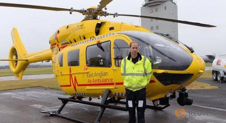 UK's Prince William says air ambulance job will keep him a good guy