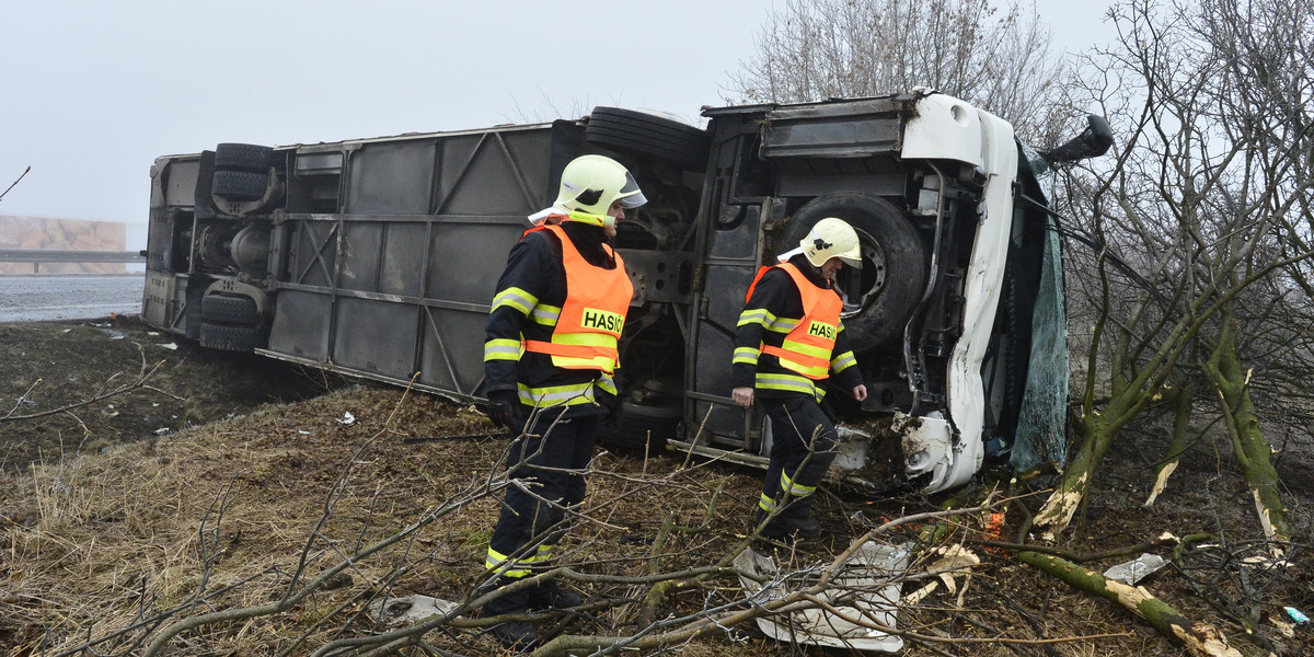 Wypadek czeskiego autobusu szkolnego