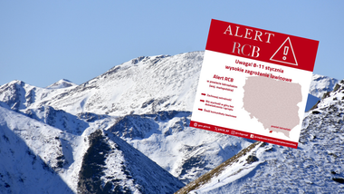 alert rcb. zagrożony jeden powiat. "zachowaj ostrożność"