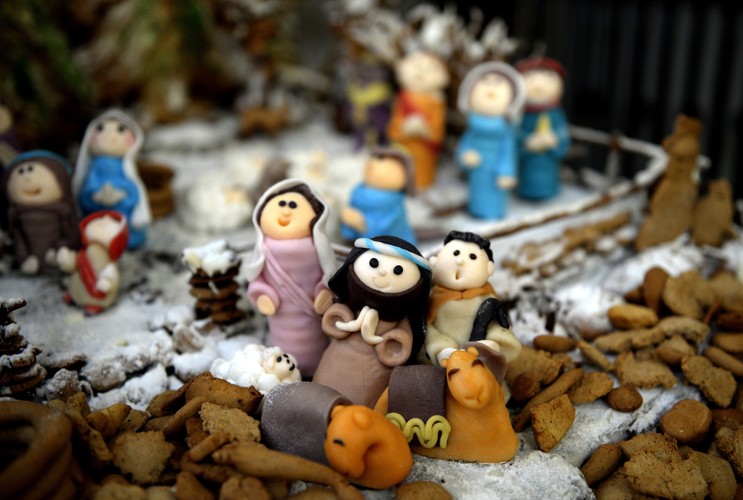 Wykonana z piernika, marcepanu i czekolady szkopka w kościele pod wezwaniem Świętego Krzyża w Rzeszowie