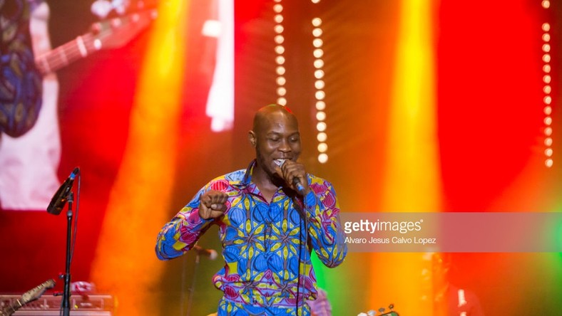 Seun Kuti on stage [Alvaro Jesus Calvo Lopez/Redferns]