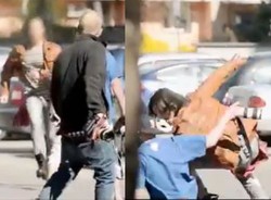 Celebryta rzuca się z pięściami na paparazzi [WIDEO]