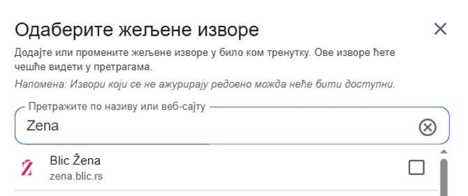Preferred source Blic žena