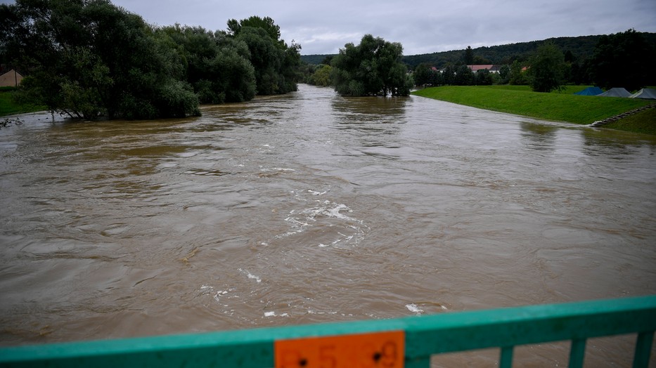 A megáradt Rába okozott gondot Vas vármegyében /Fotó: MTI/Czeglédi Zsolt